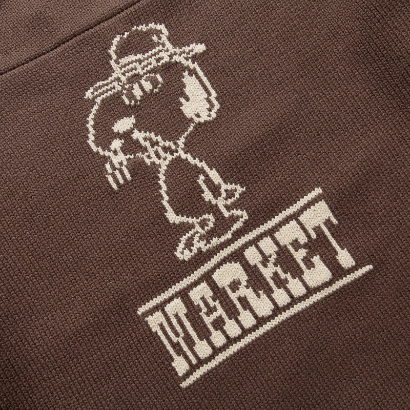 Peanuts x Market Spike Knit Sweater - Brown