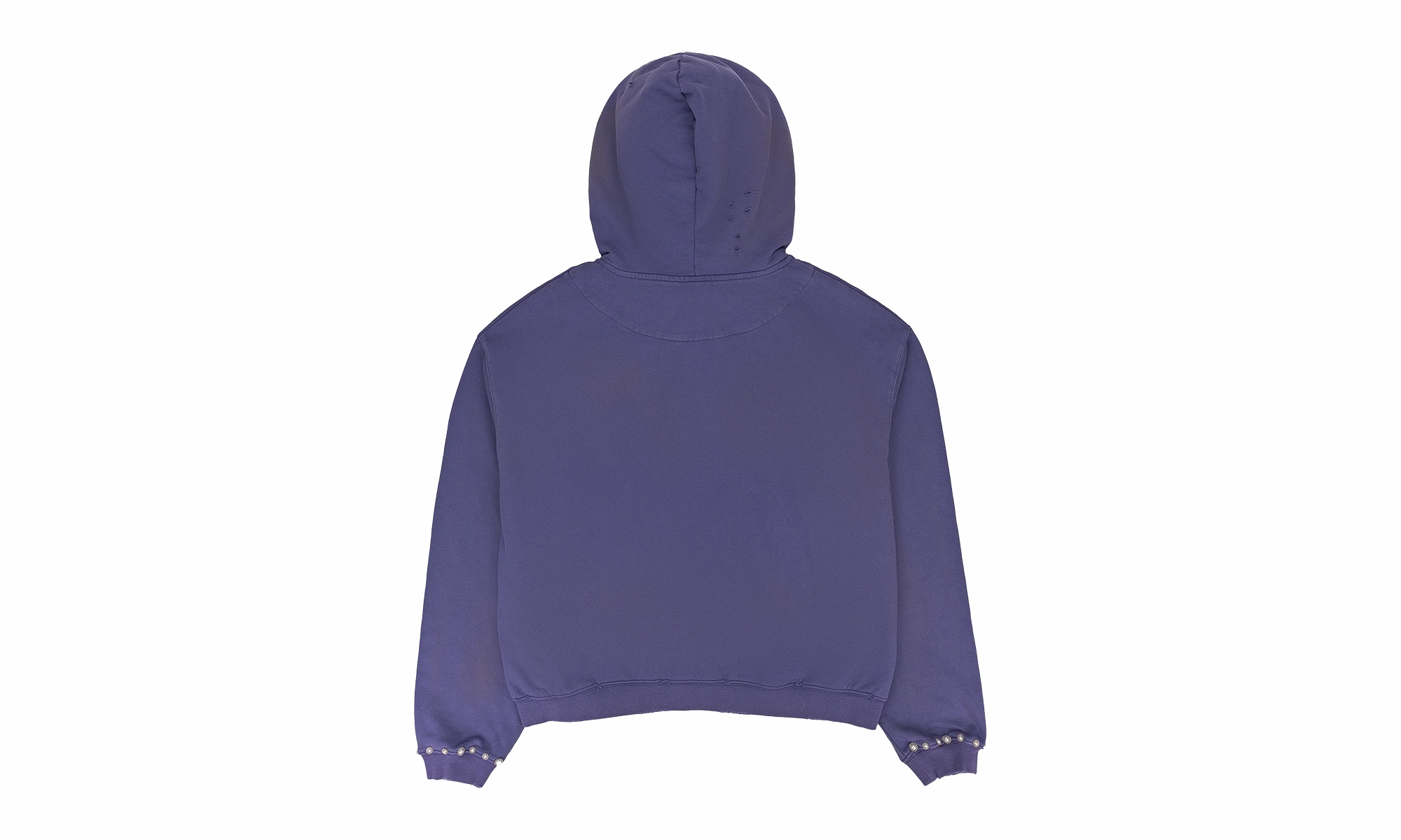 PEARL STUDDED BOXY ZIP HOODIE "PURPLE"