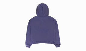 PEARL STUDDED BOXY ZIP HOODIE "PURPLE"