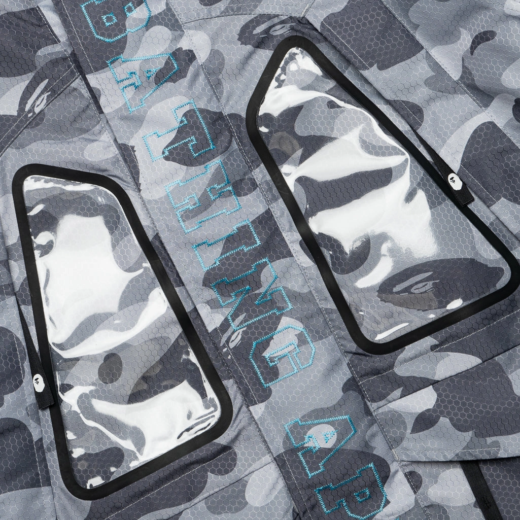 A Bathing Ape Honeycomb Camo Snowboard Jacket - Grey Thrive Forgiveness