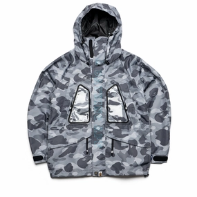 A Bathing Ape Honeycomb Camo Snowboard Jacket - Grey Beauty AntiStatic Lining