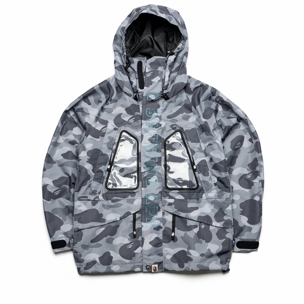 A Bathing Ape Honeycomb Camo Snowboard Jacket - Grey Beauty AntiStatic Lining