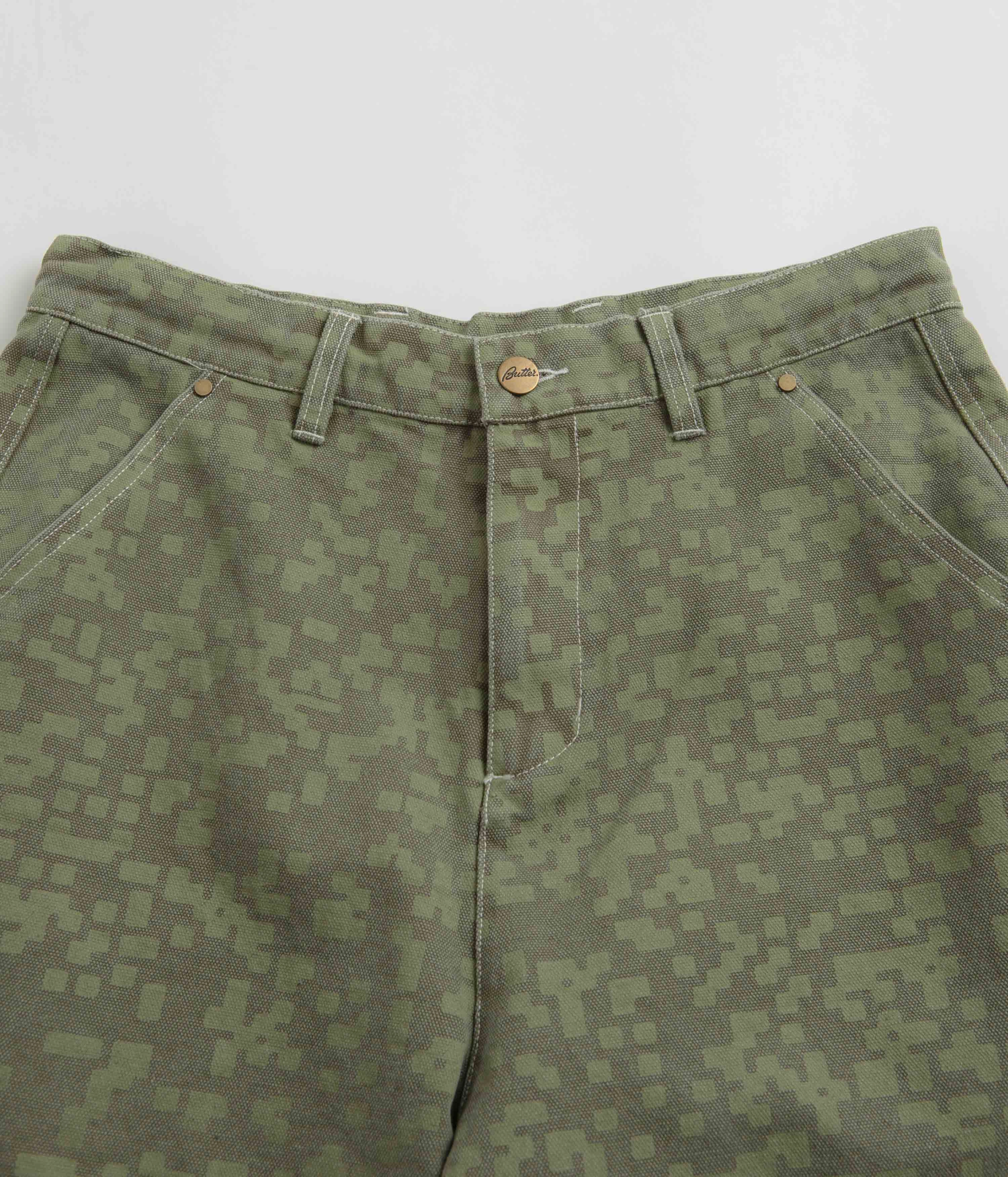 Butter Goods Work Shorts - Army stain resistant coating