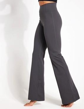 elastic waistband Evening Walk Non See Compressive Flare Legging - Moon