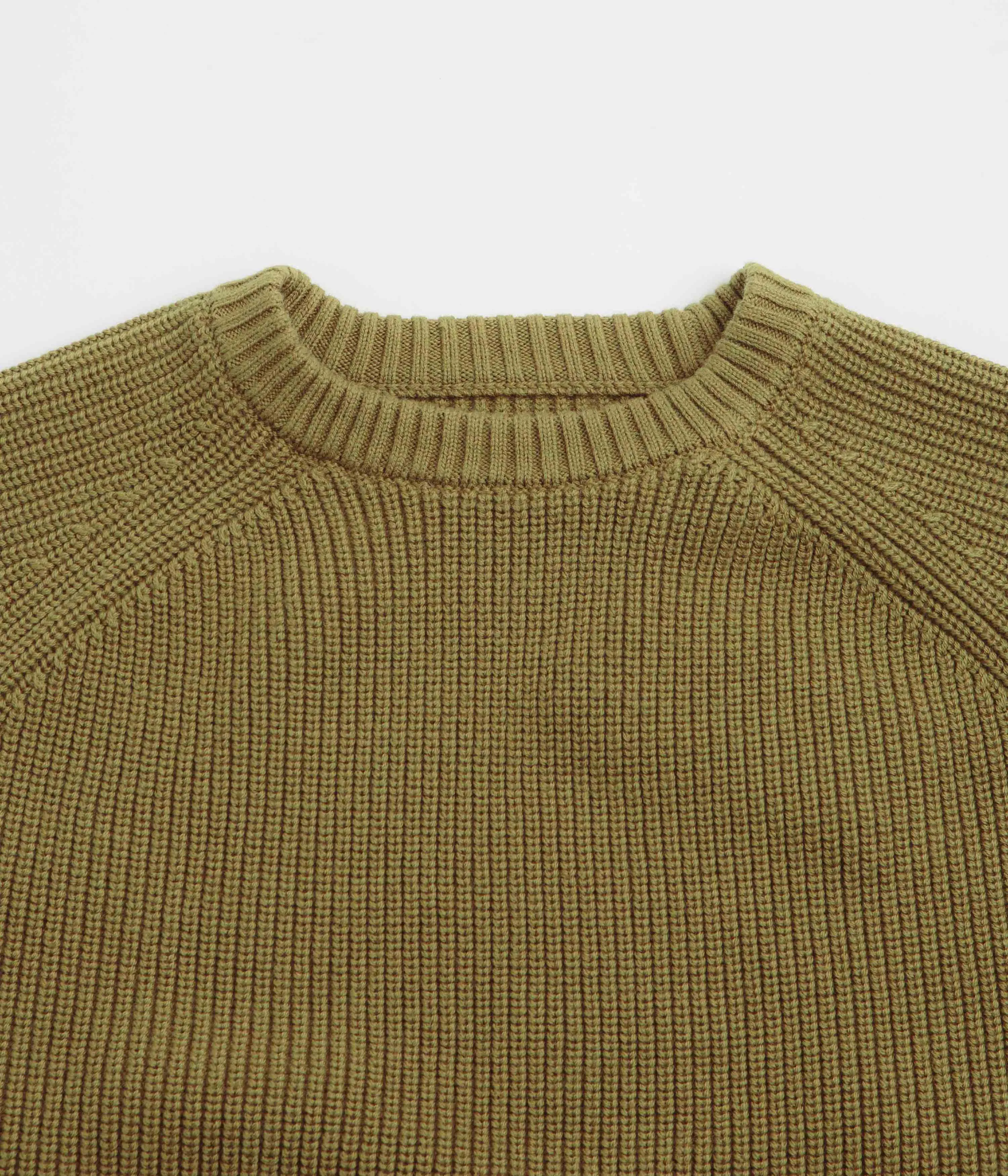 Hooded Uskees 7013 Knit Crewneck Sweatshirt - Woodland Green