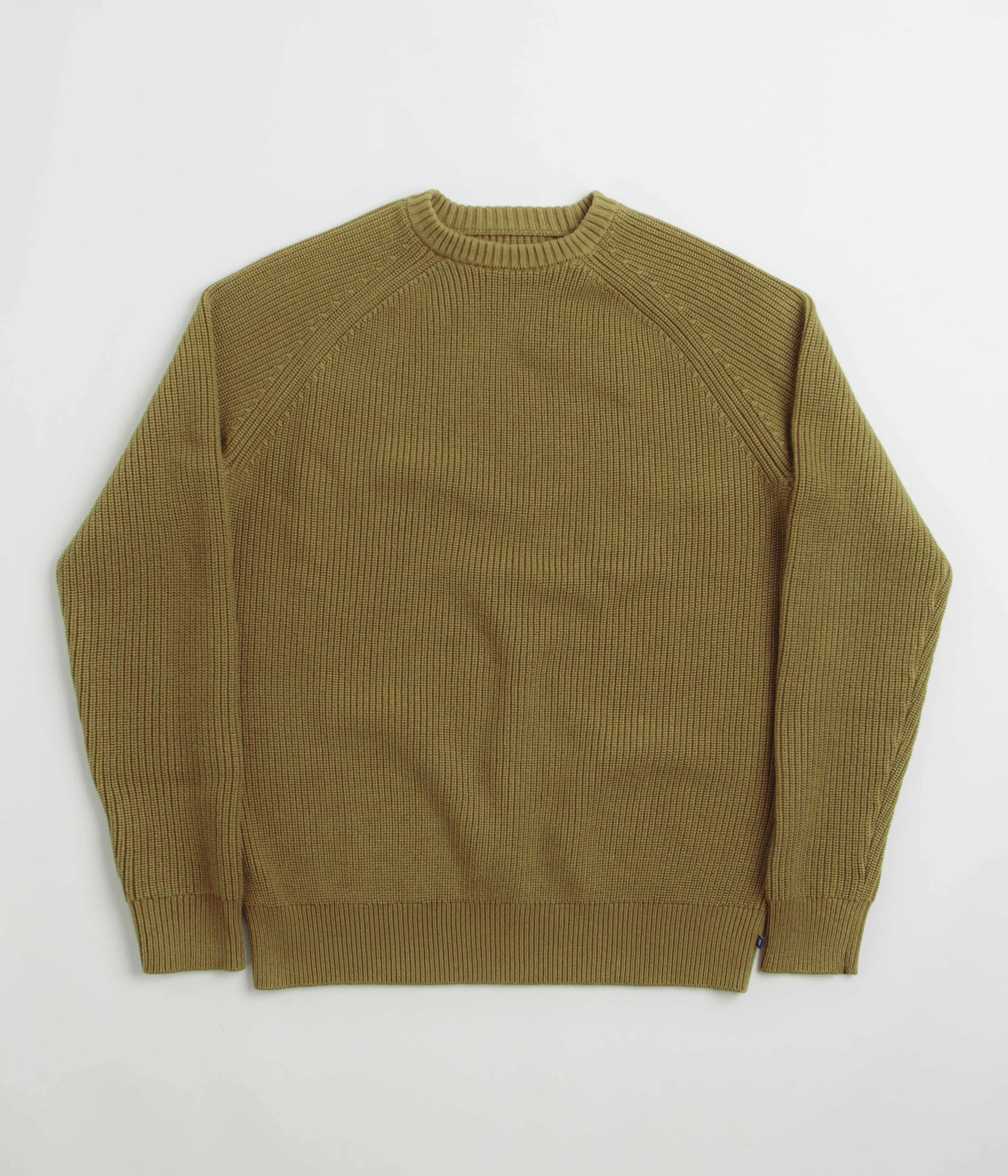 Uskees 7013 Knit Crewneck Sweatshirt - Woodland Green Leather Simple Style