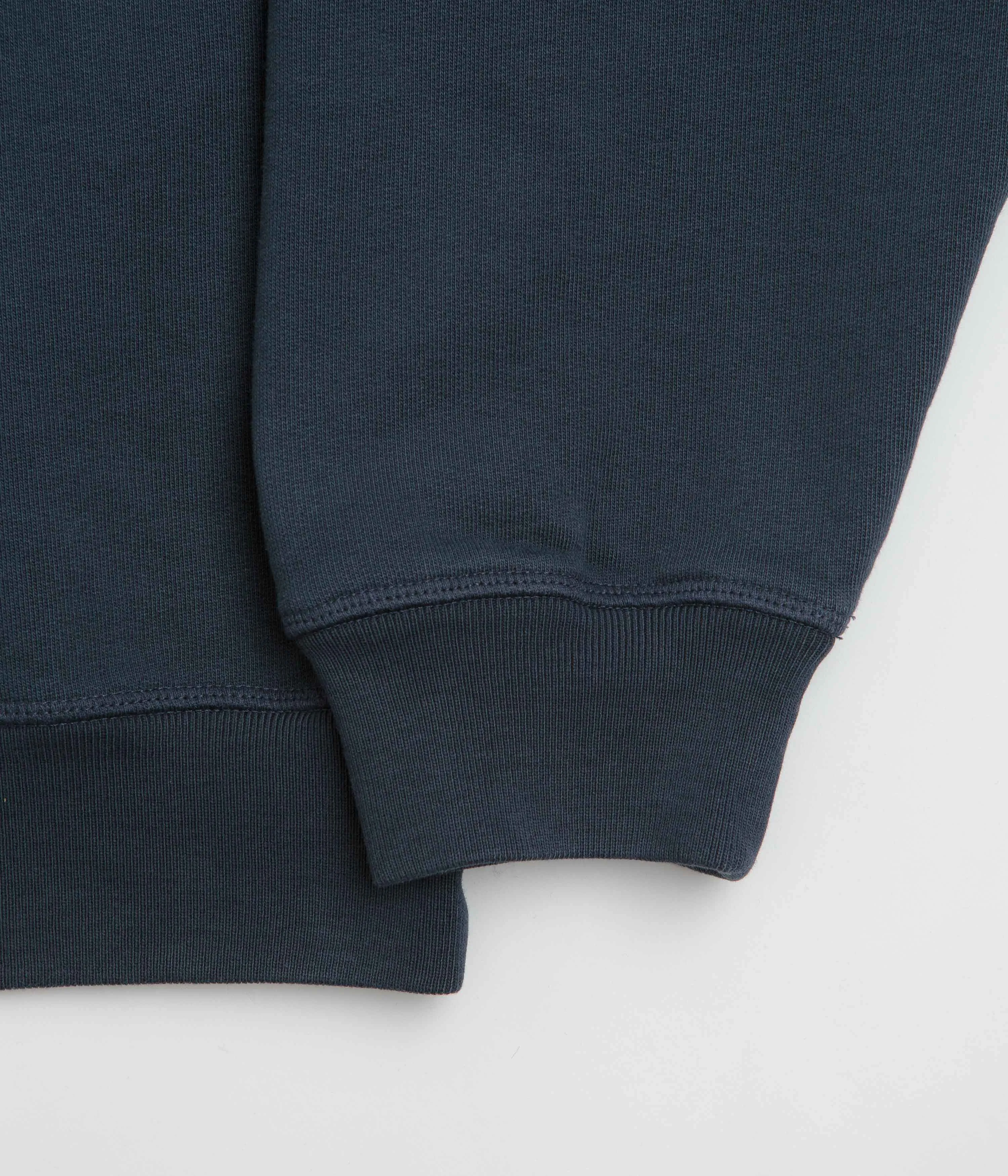 full sleeve by Parra Water Wave Logo Crewneck Sweatshirt - Navy Blue