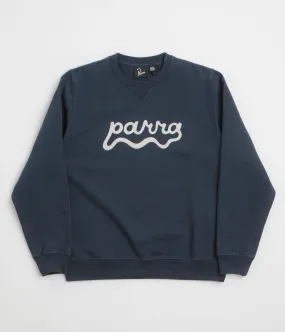 by Parra Water Wave Logo Crewneck Sweatshirt - Navy Blue Anti Odor product buckle functionality