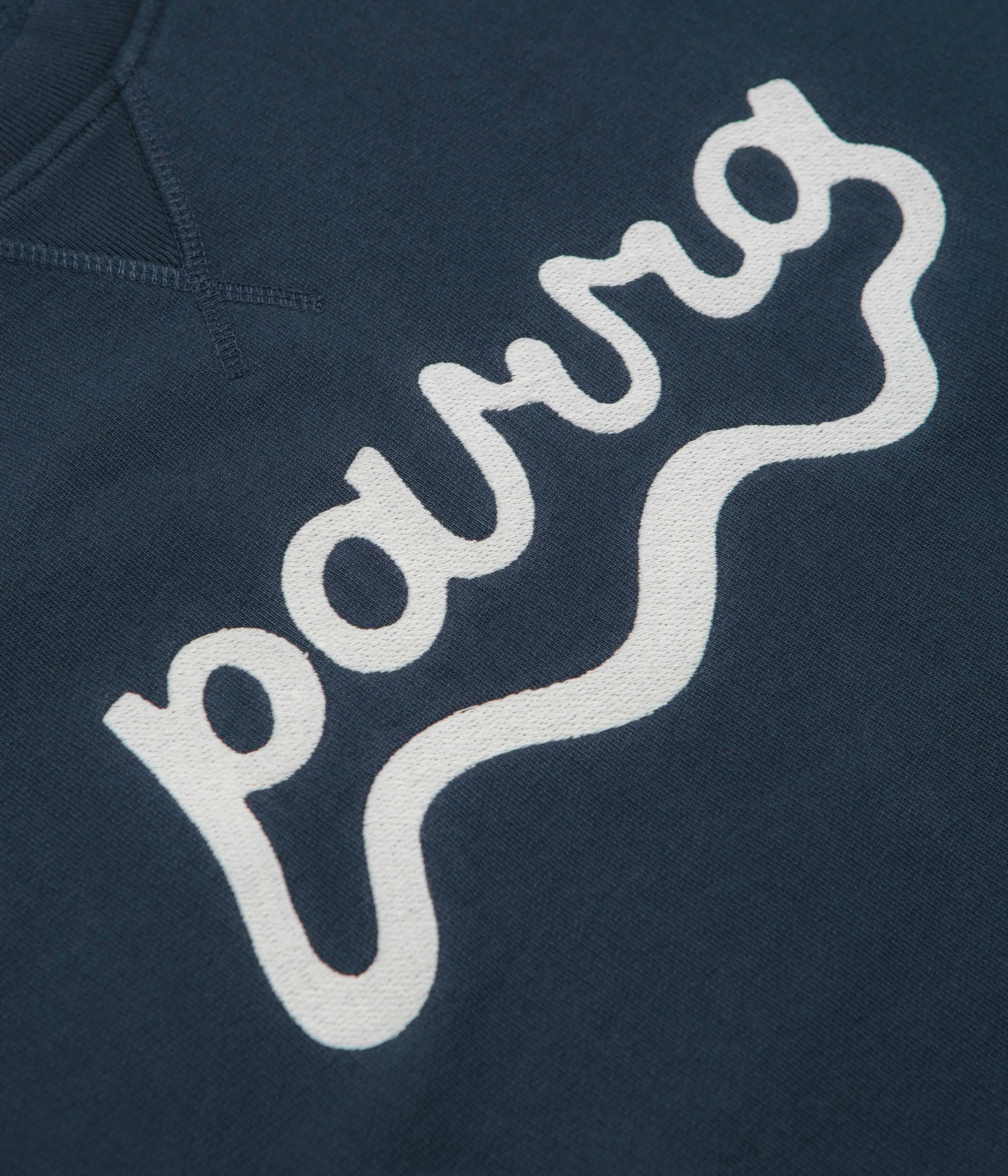 by Parra Water Wave Logo Crewneck Sweatshirt - Navy Blue Outdoor Comfort