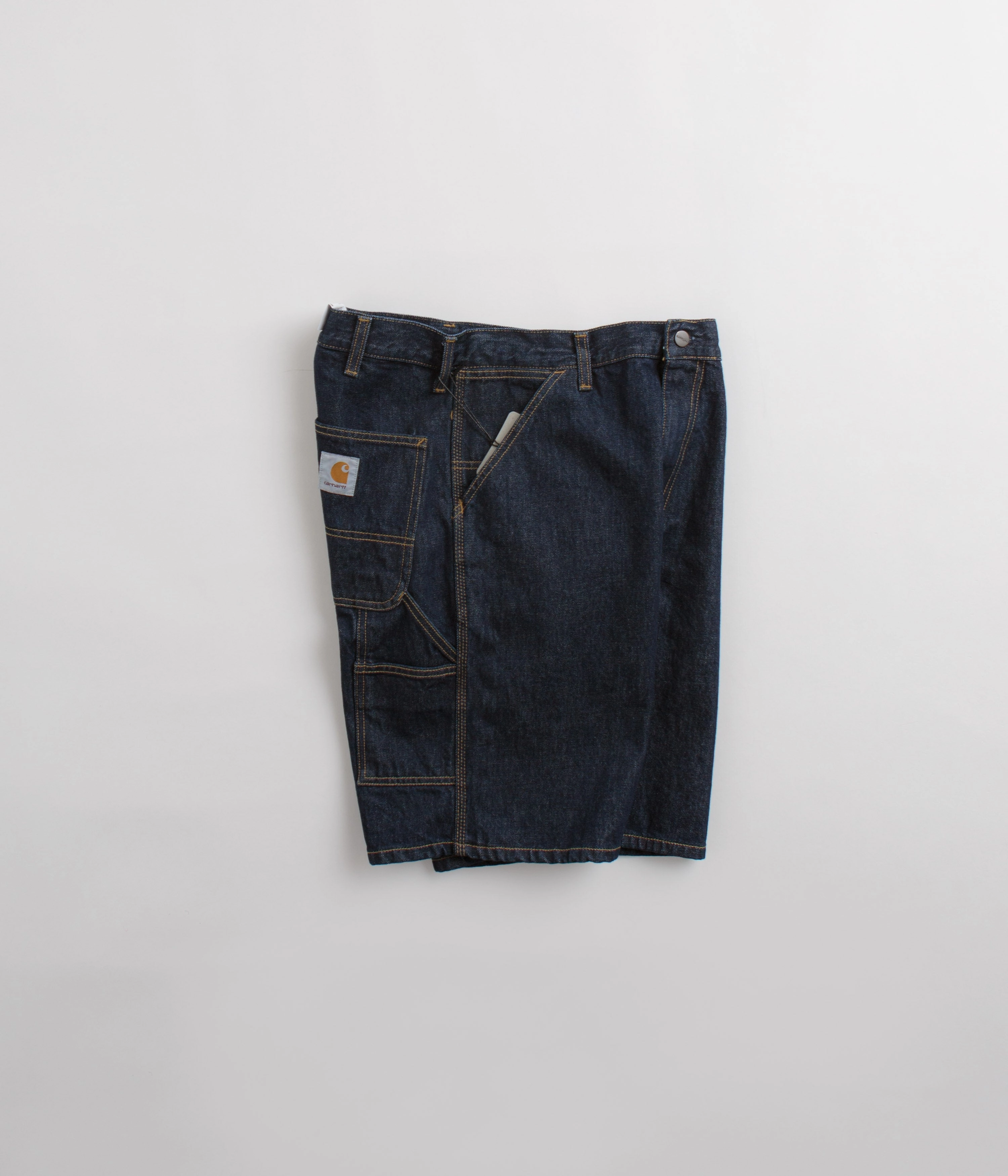 Warm Layers Water Repellent Finish Carhartt Single Knee Shorts - Rinsed Blue