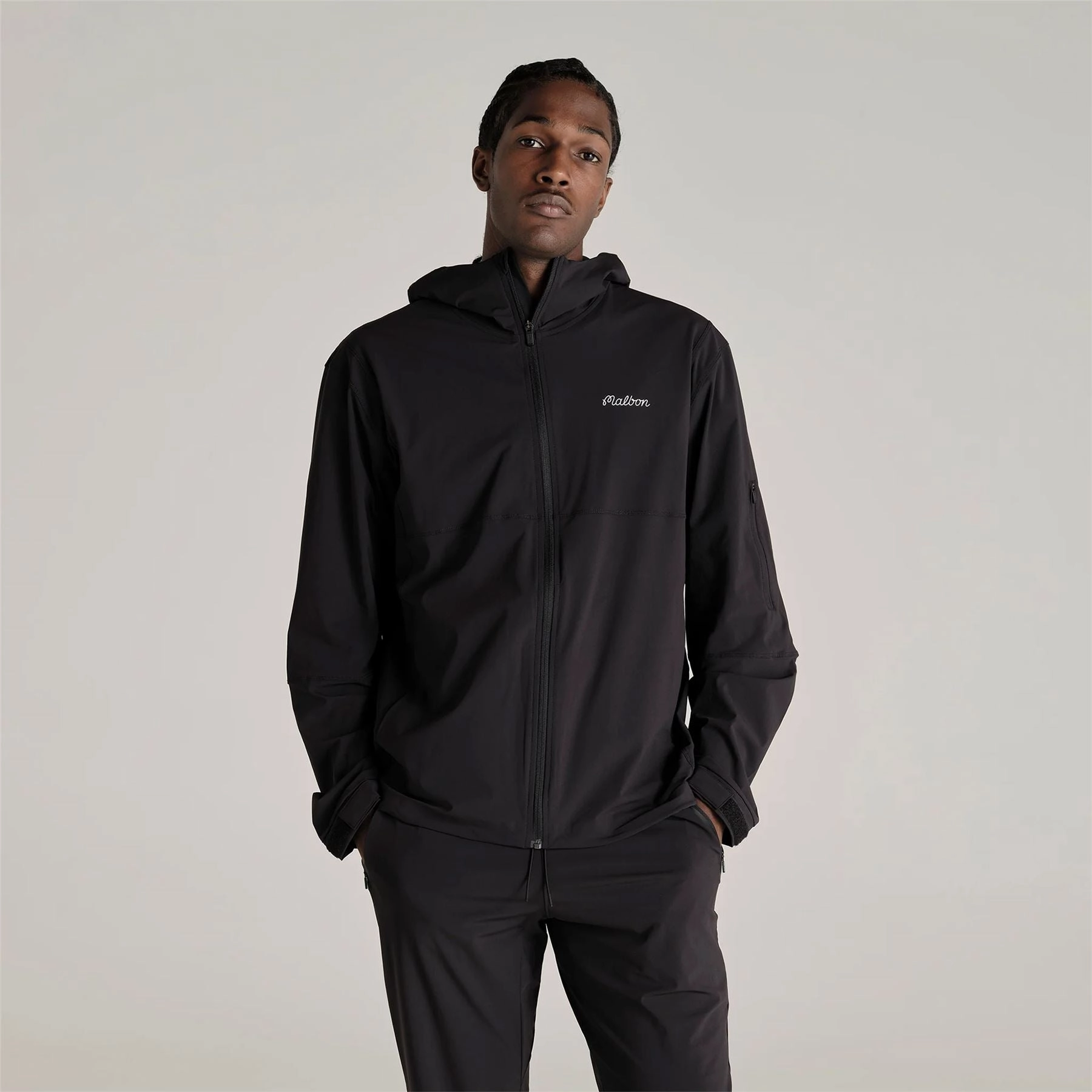 Urban Ease quilted Performance Full Zip Shell Jacket Black