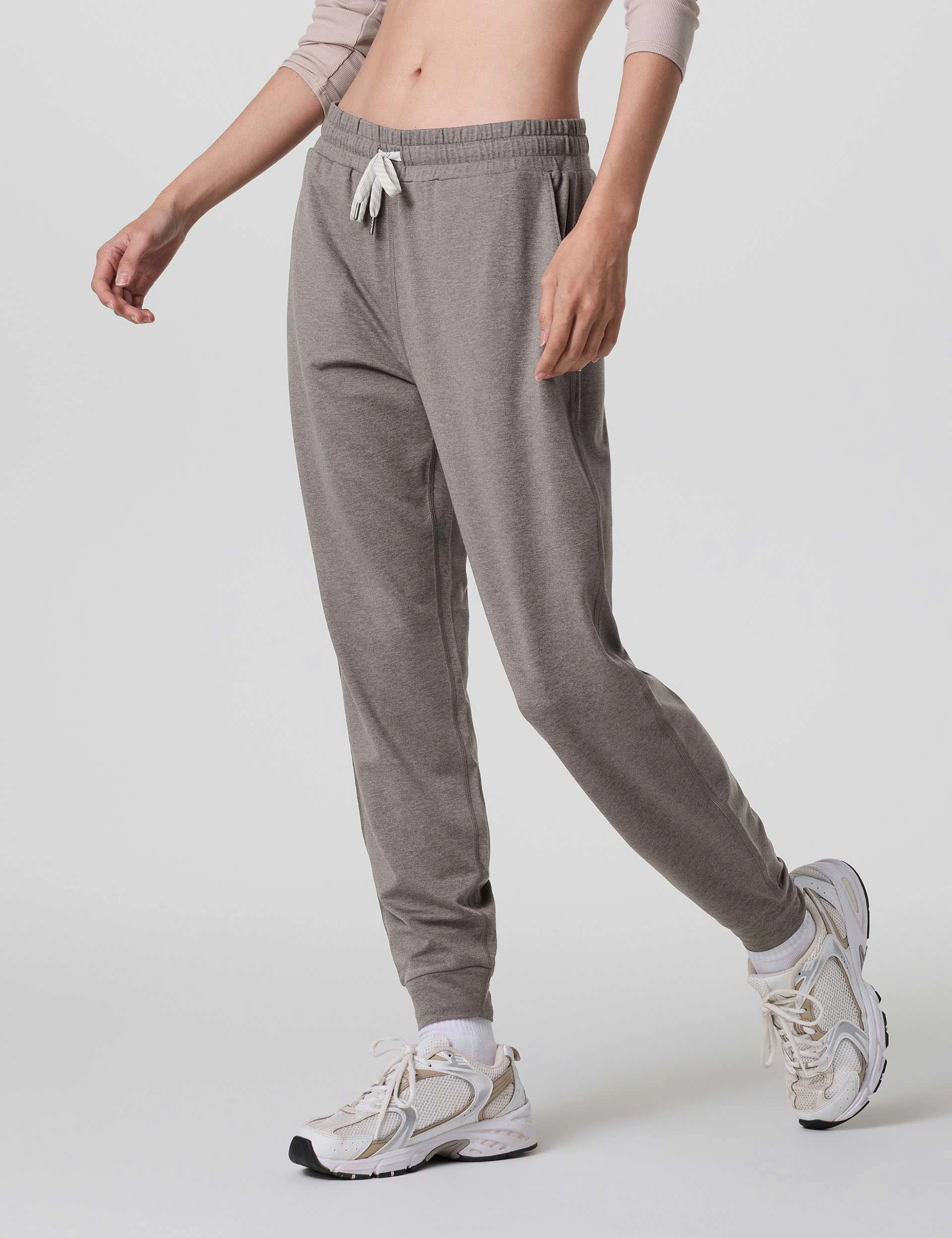 Anti Sag Fabric Blend Performance Jogger - Chia Heather