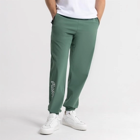 Lounge-friendly Flexible Gusset Design Performance Nylon Tech Trousers Forest