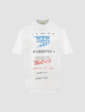 Elasticized Waistband Reflective Accent Stripes PERSISTENCE RACE TEE