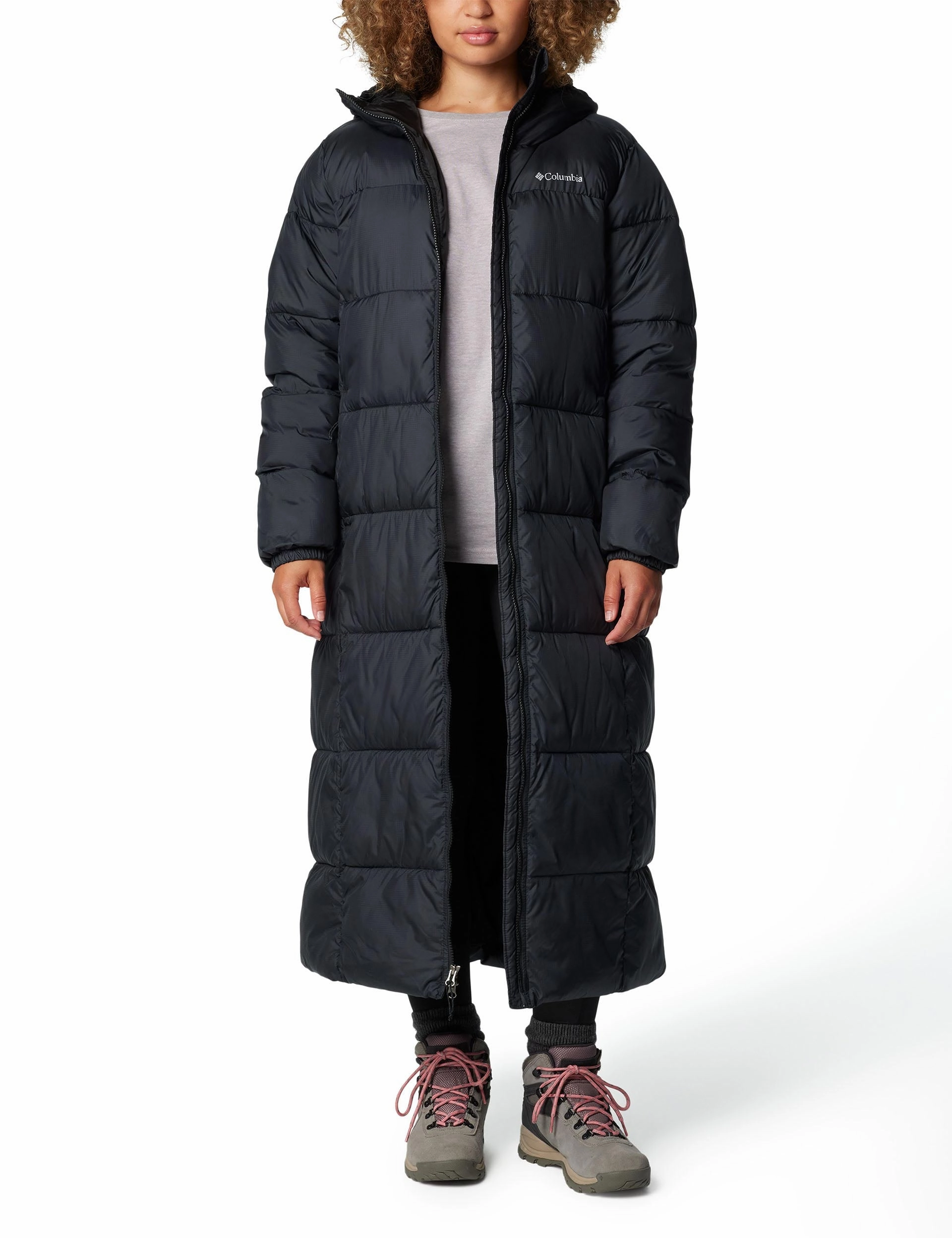 HeatReflectiveLining Softshell Technology Pike Lake III Long Puffer Jacket - Black
