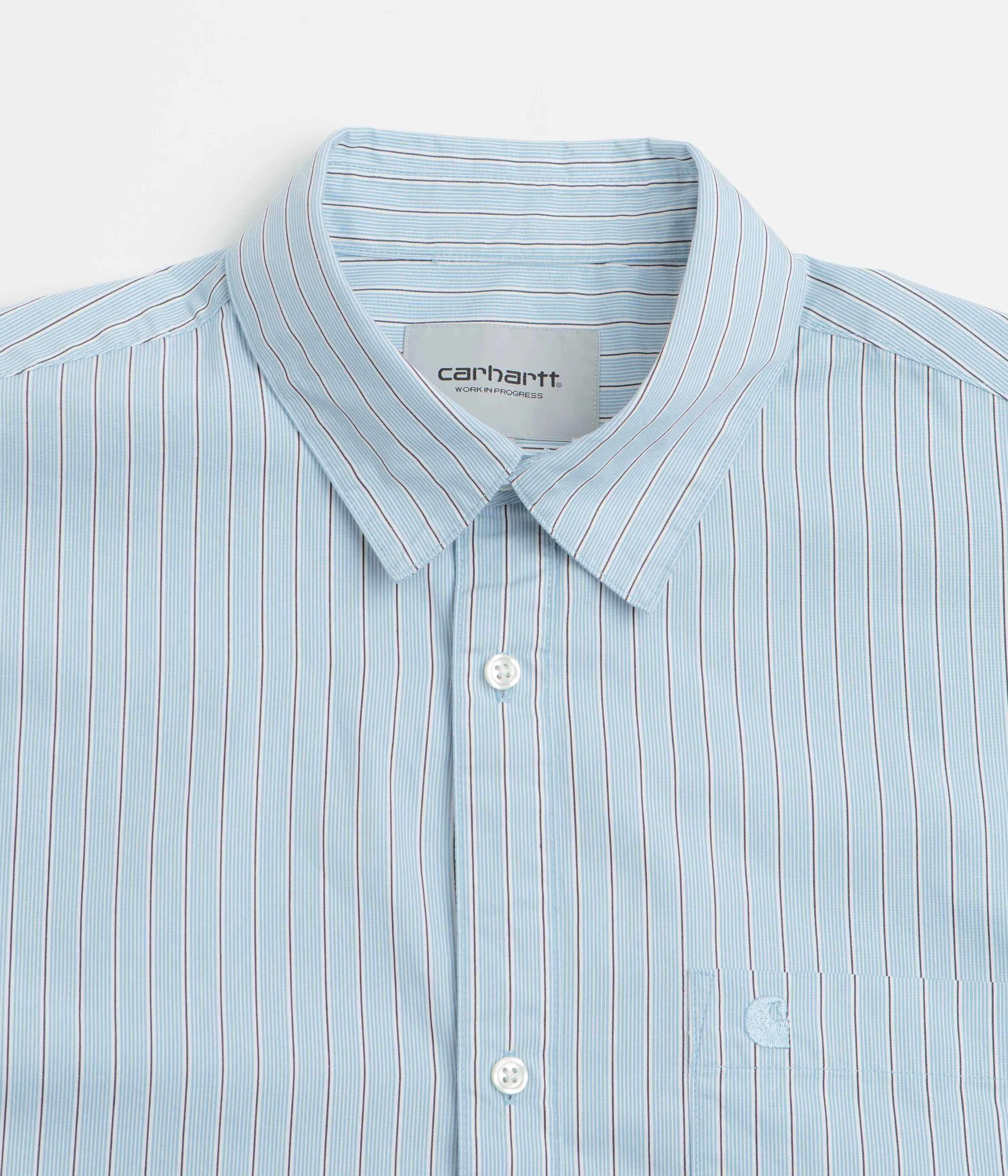 Geometric Print Wrinkle-Free Carhartt Notus Shirt - Bova Stripe / Bluebird