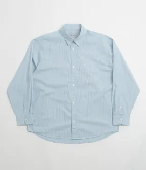 Bold colors Carhartt Notus Shirt - Bova Stripe / Bluebird