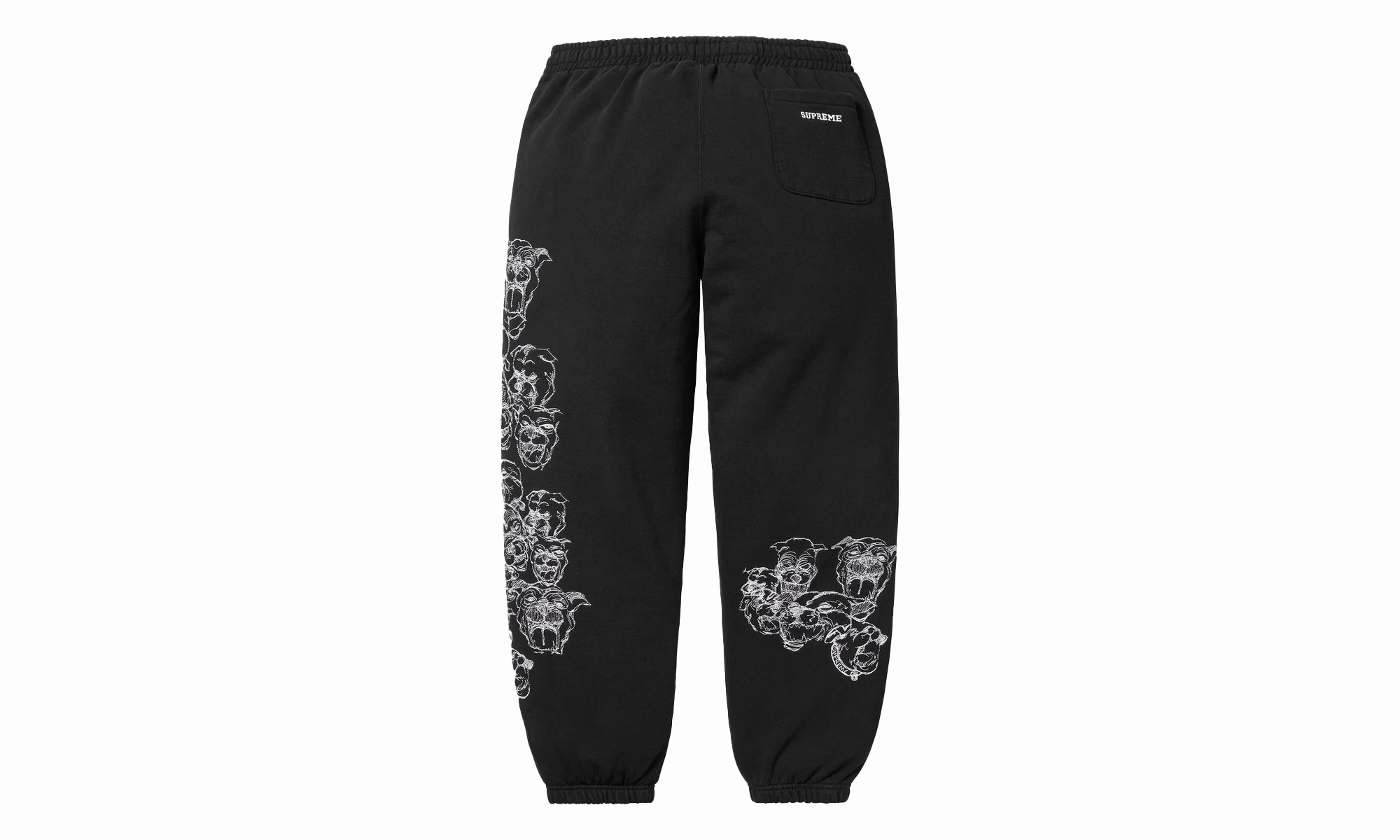 Pitbulls Embroide Sweatpants "Black"
