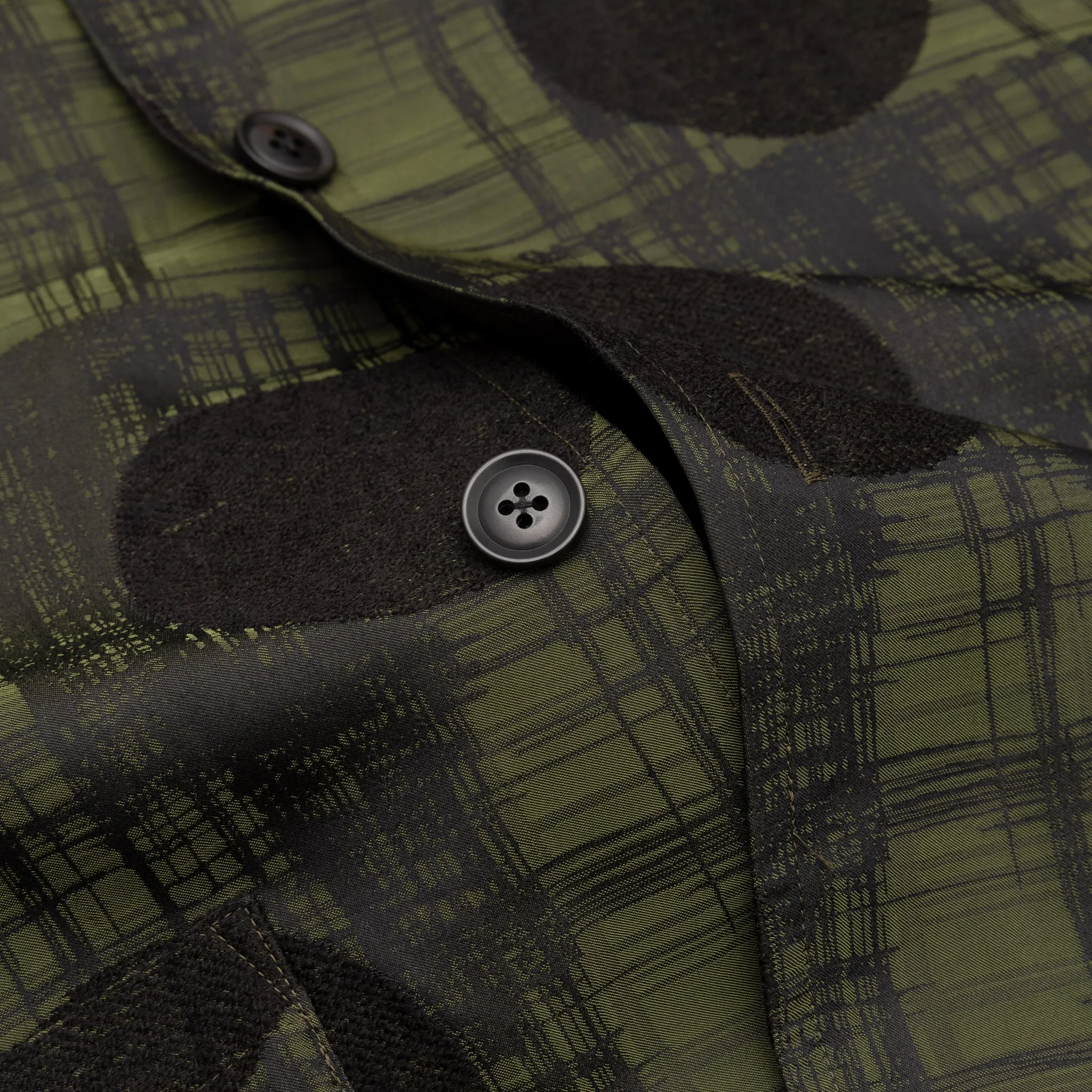Easy Care Material PLAID & POLKDOT JAQUARD CABANA SHIRT