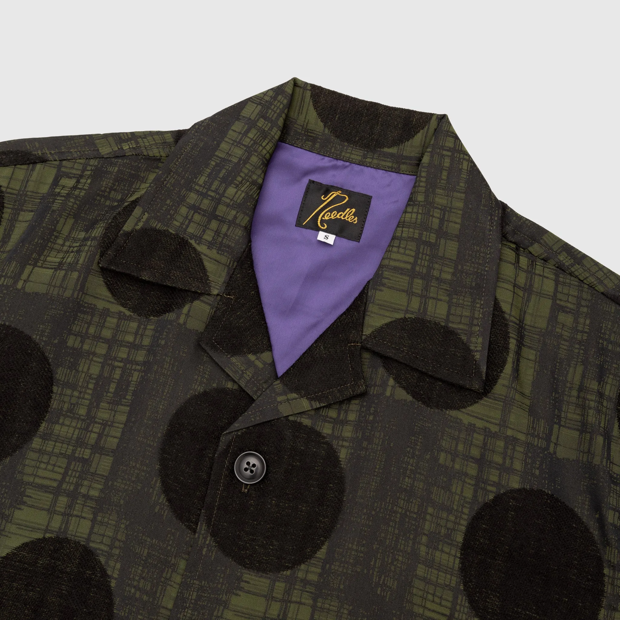 PLAID & POLKDOT JAQUARD CABANA SHIRT Stretchy Cloth formal dinner