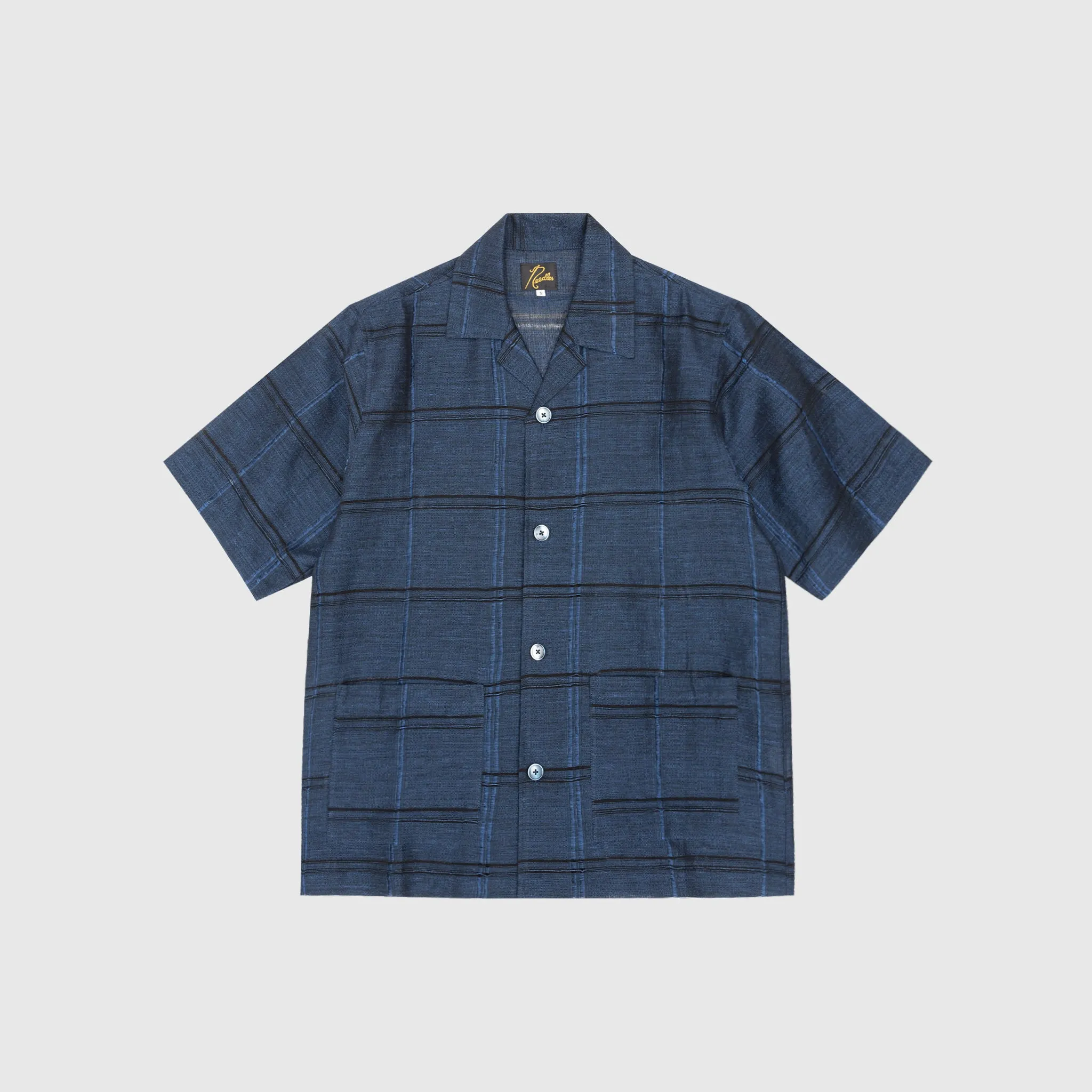 PLAID JACQUARD CABANA SHIRT Summer Vibes Versatile Layering Piece