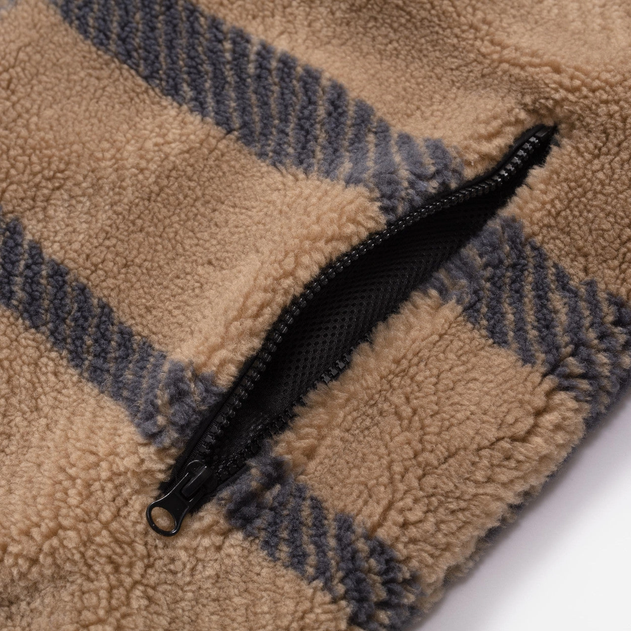 Plaid Fleece Jacket sunny Foldable Collar Design