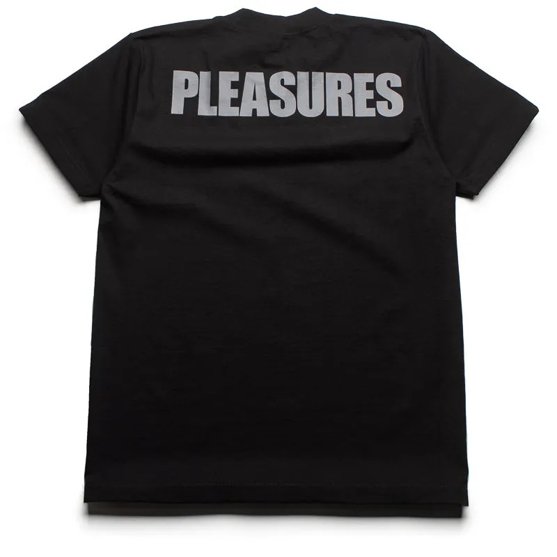 Pleasures Broken In Tee - Black slim fit Vintage Look