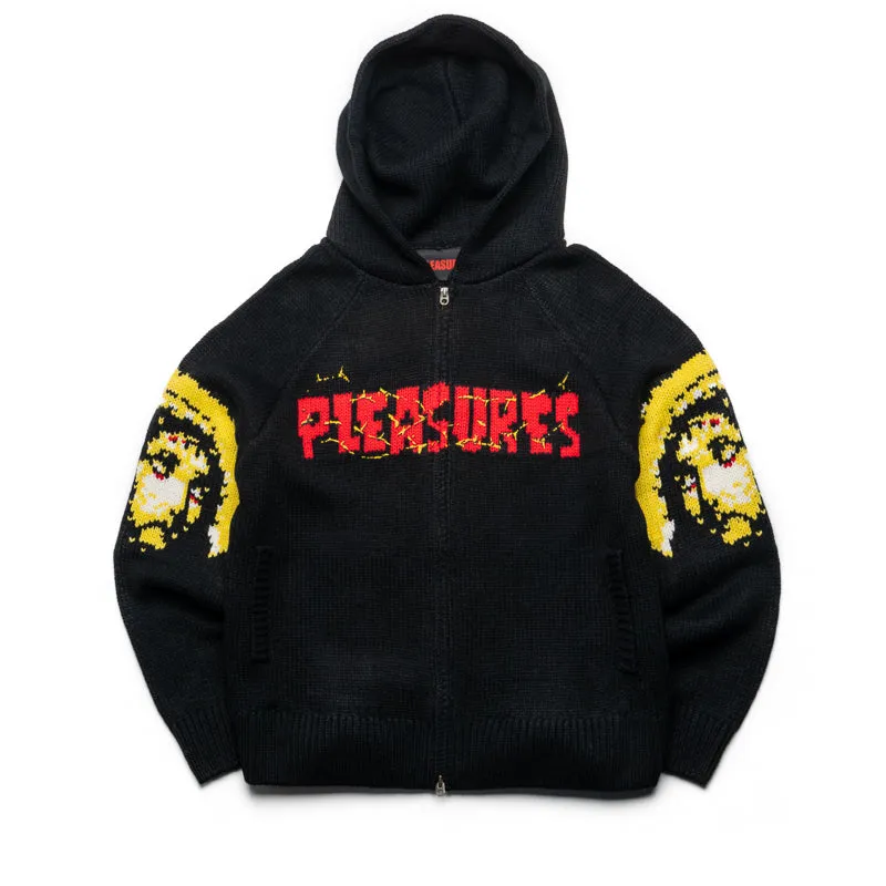 Pleasures Chosen Knitted Hoodie - Black Streetwear Breathable Material