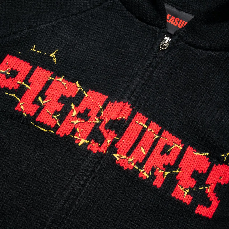 Street Feel fishing gear Pleasures Chosen Knitted Hoodie - Black
