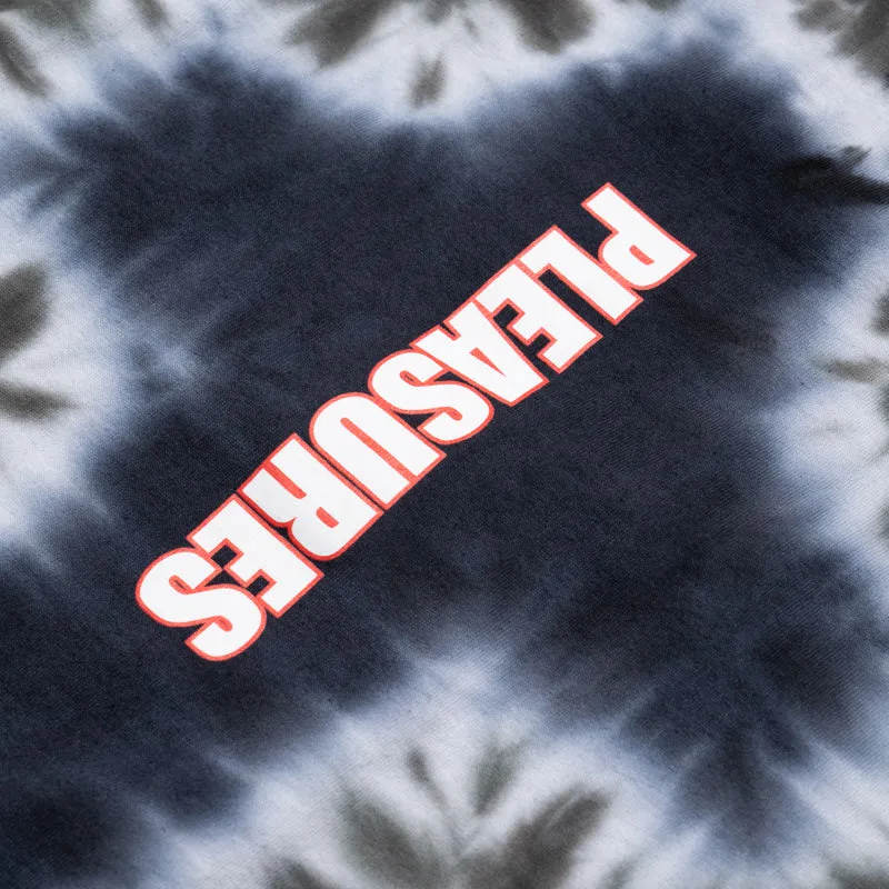 Pleasures Dyed Tee - Black Dye campervan event Garment Washed Texture