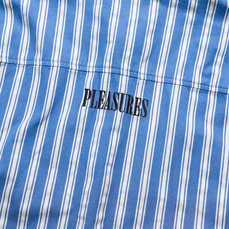 Pleasures Fade Button Down Shirt - Blue Travel-friendly Lightweight Layer