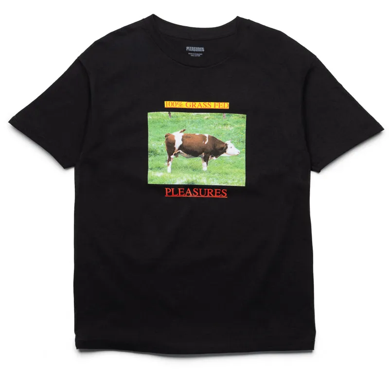 female clothing Pleasures Grass Fed Tee - Black