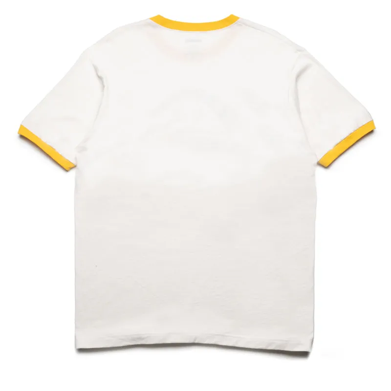 V-Neck Pleasures Mouthful Ringer Tee - Natural