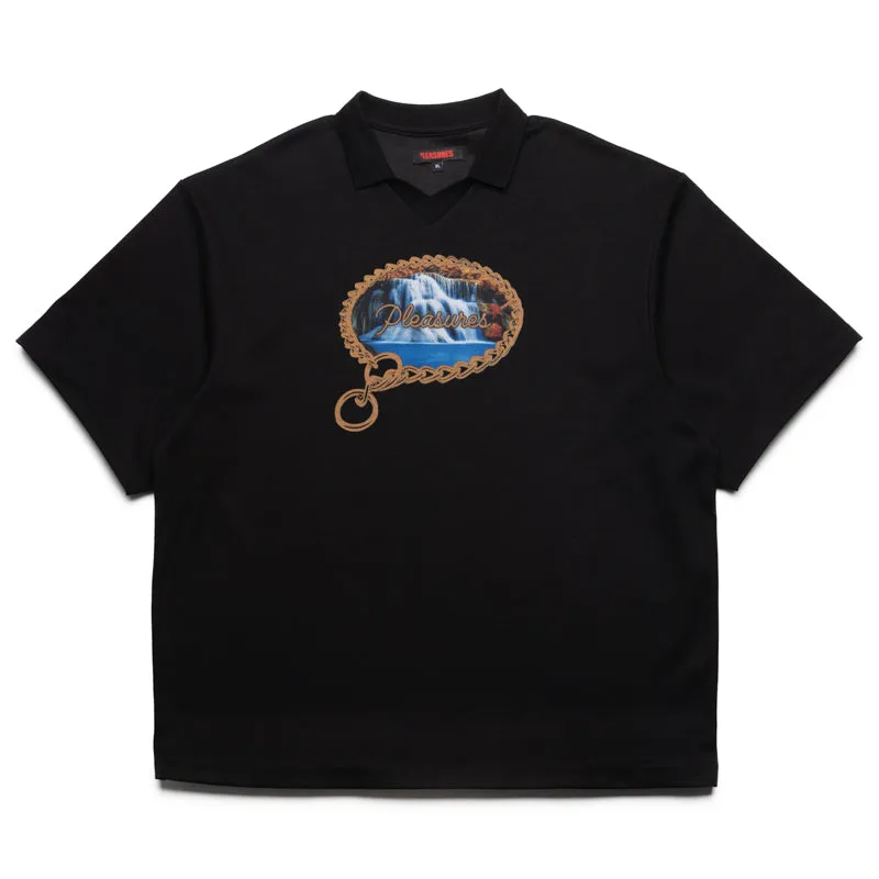Pleasures Submission Boxy Polo - Black Pocket Detail