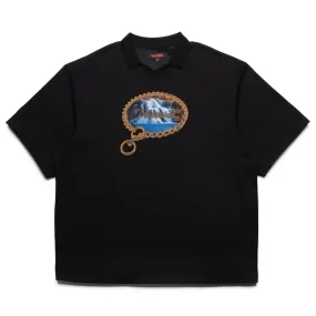Pleasures Submission Boxy Polo - Black Pocket Detail