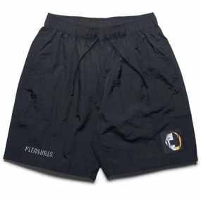 Pleasures Crush Hiking Shorts - Black hypoallergenic Solid Color