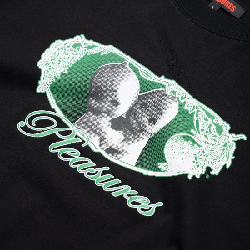 Pleasures Cutie Heavyweight Tee - Black raw hem