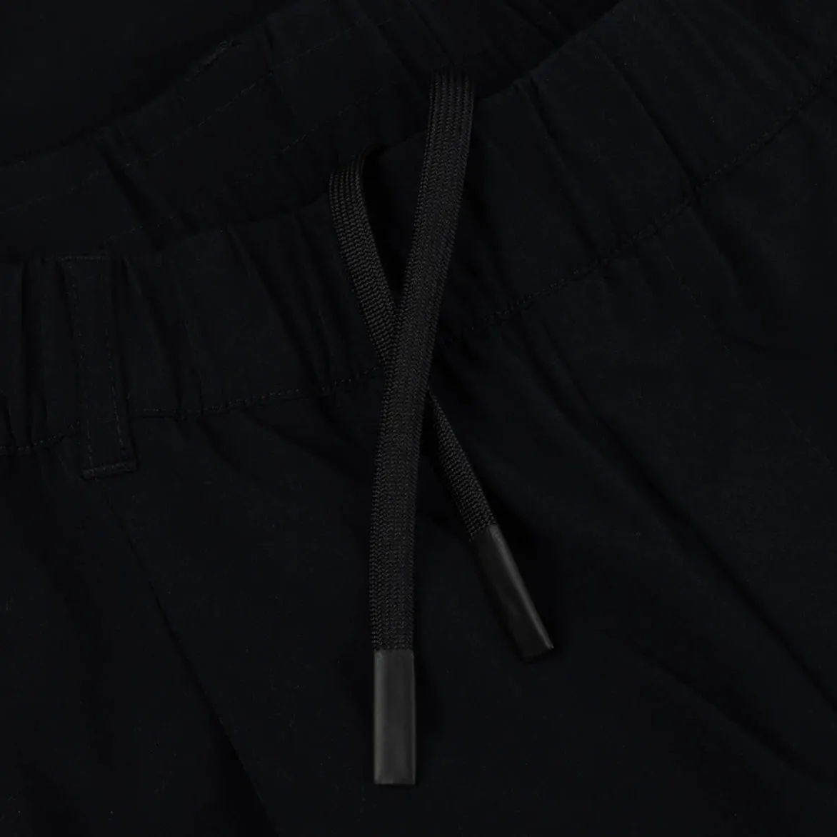 PLEATED NYLON PANTS - BLACK Breathable mesh Sprint Fit
