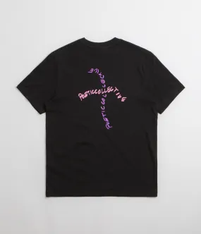Poetic Collective Cross T-Shirt - Black bows sports scene