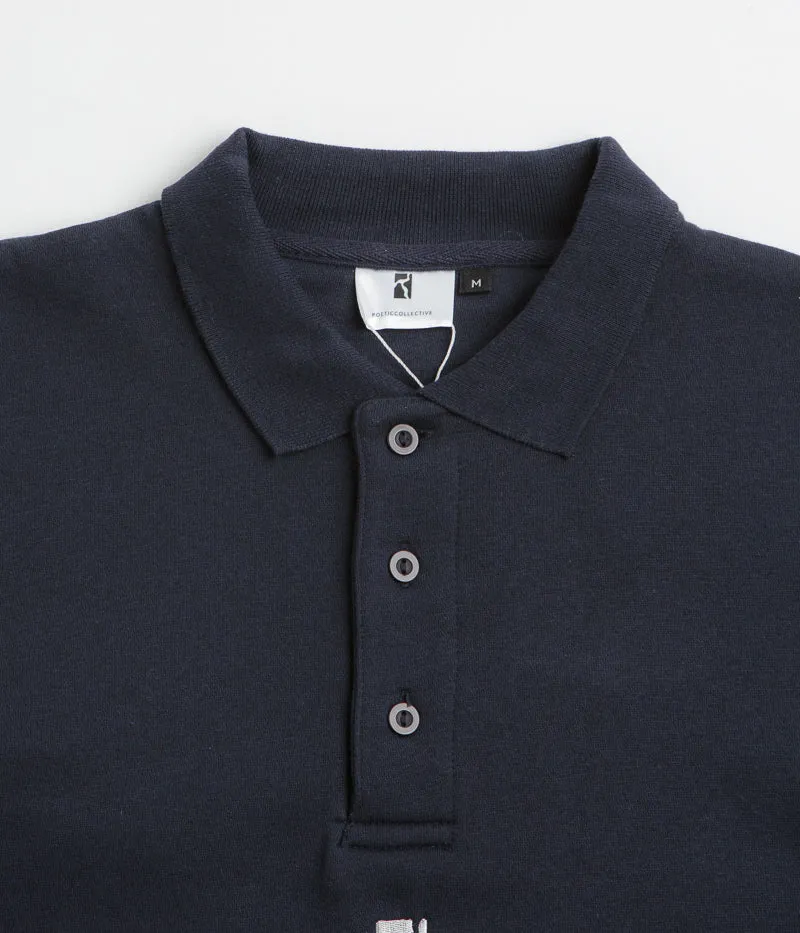 Poetic Collective Heavy Polo Sweatshirt - Dark Navy product fair trade