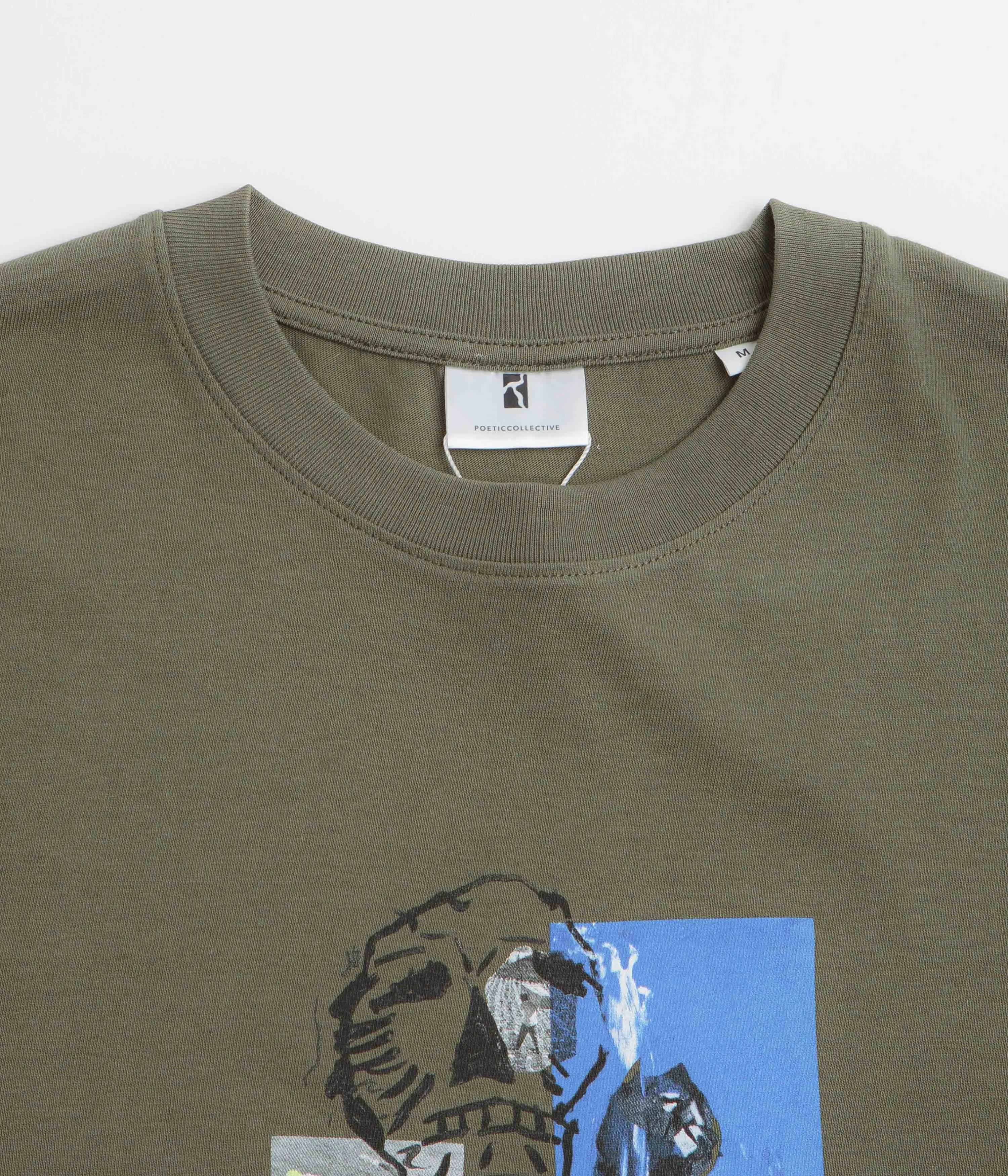 flight event nursing clothes Poetic Collective Skull T-Shirt - Khaki