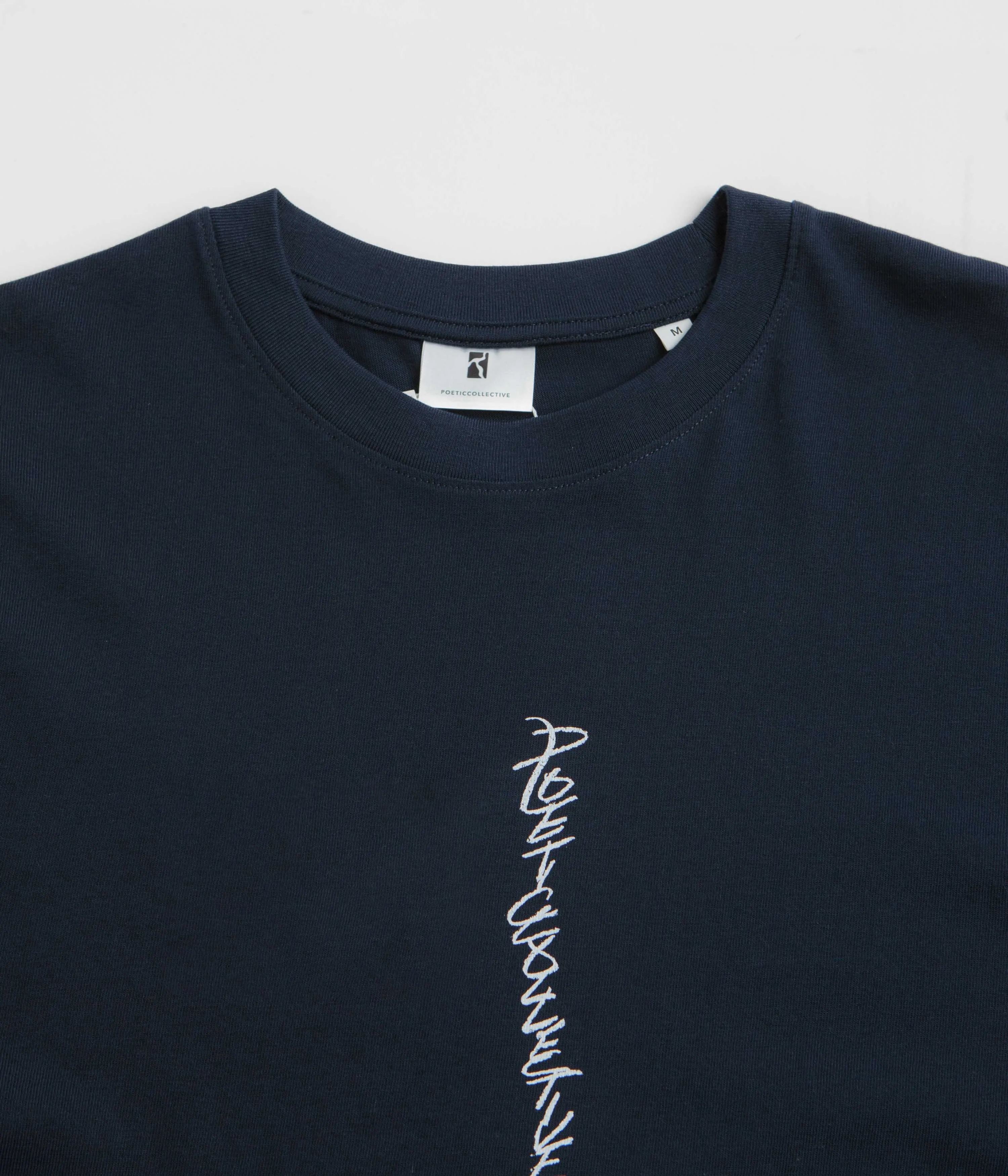jogger pants silhouette crew neck Poetic Collective Tribal T-Shirt - Navy