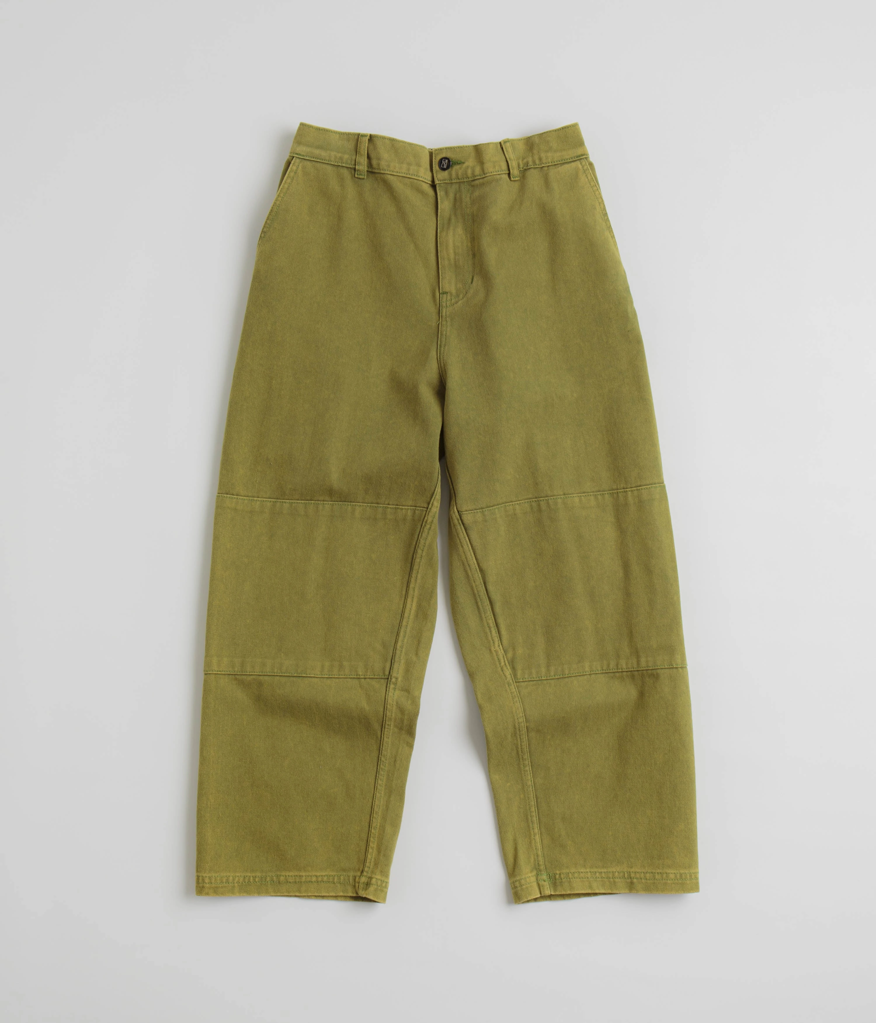 Fashionable Waist Indoor Comfort Poetic Collective Denim Sculptor Pants - Green Acid Wash