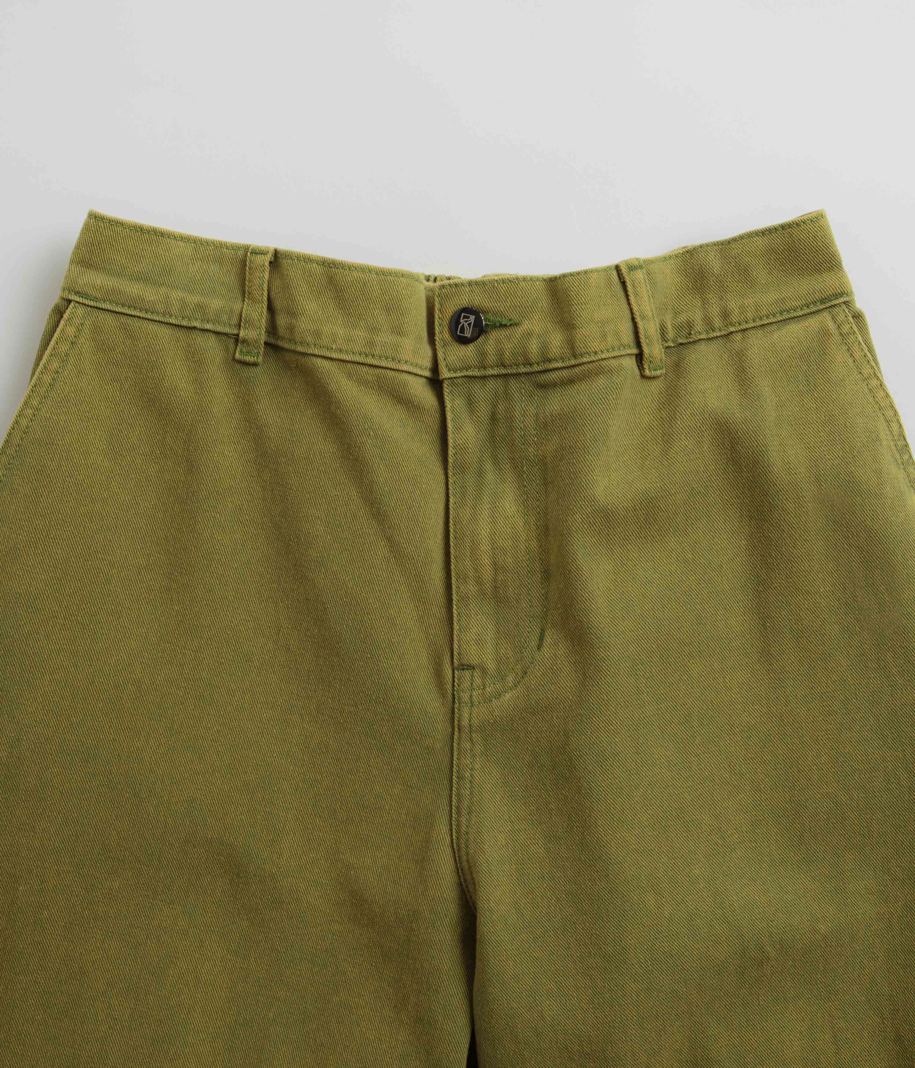 Poetic Collective Denim Sculptor Pants - Green Acid Wash Tear Resistant Weave