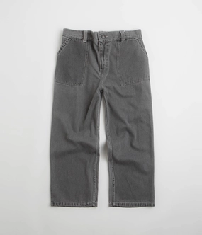 anti slip grip MoistureWickingLining Poetic Collective Painter Pants - Grey Washed Denim