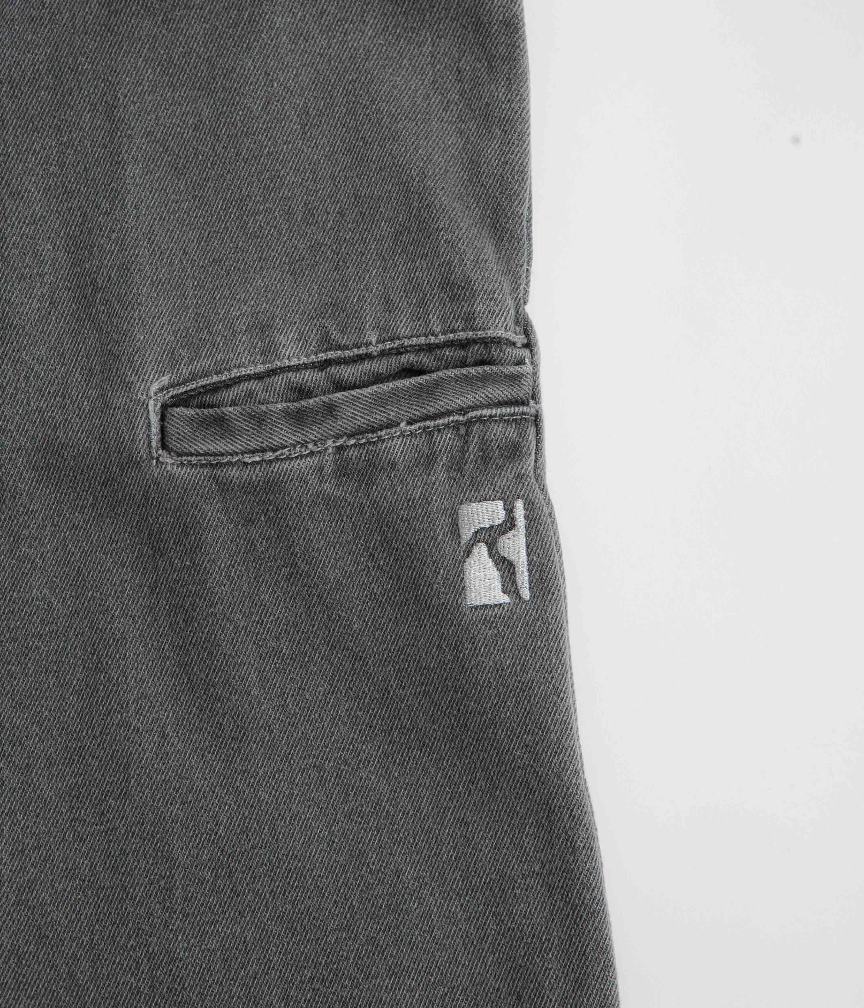 Poetic Collective Painter Pants - Grey Washed Denim Blackout fabric