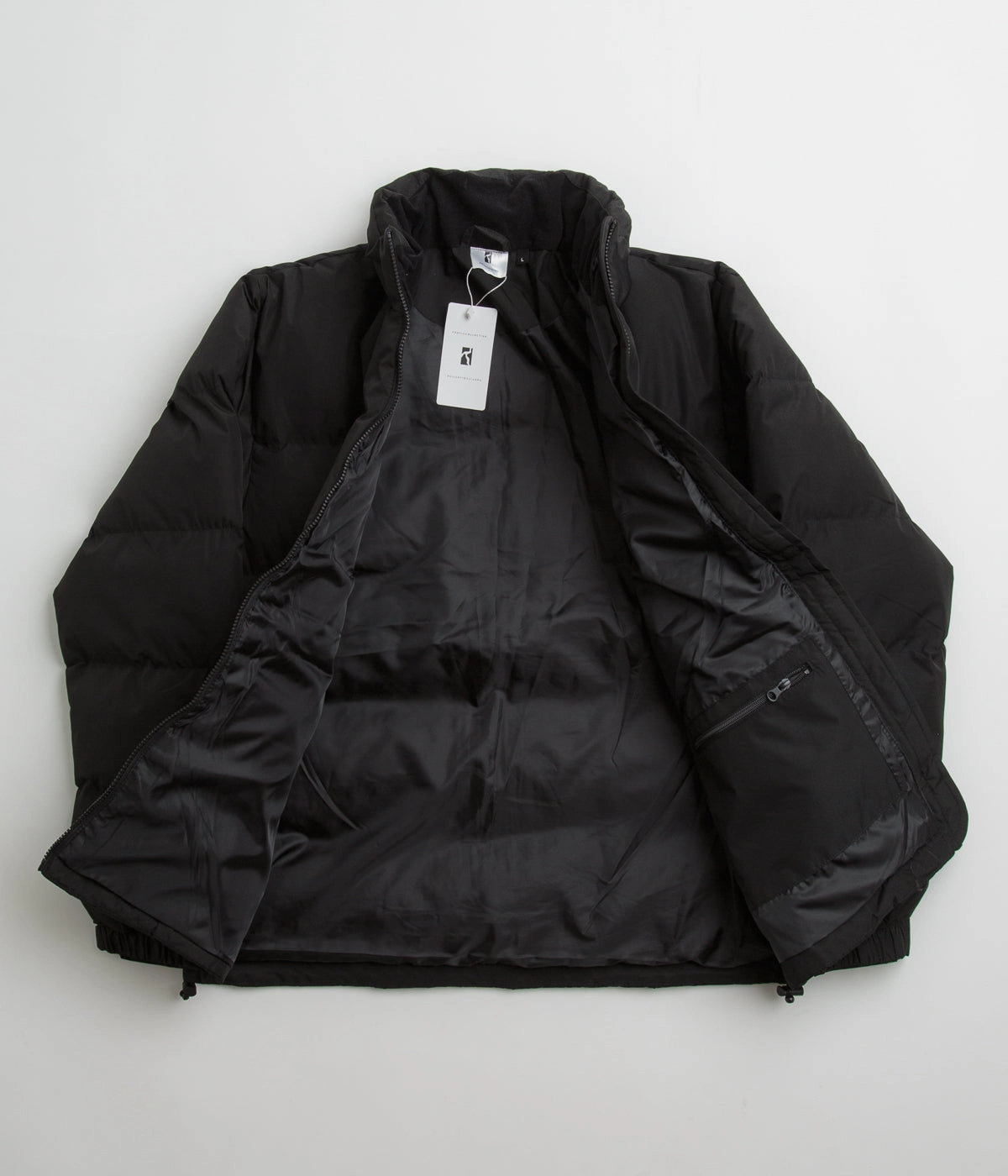 Poetic Collective Puffer Jacket - Black / White City Streets