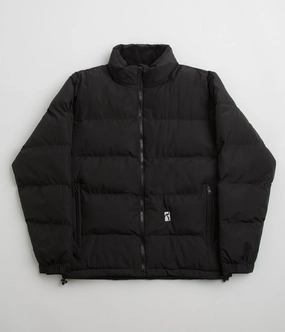 Poetic Collective Puffer Jacket - Black / White graduation Stretchable Material