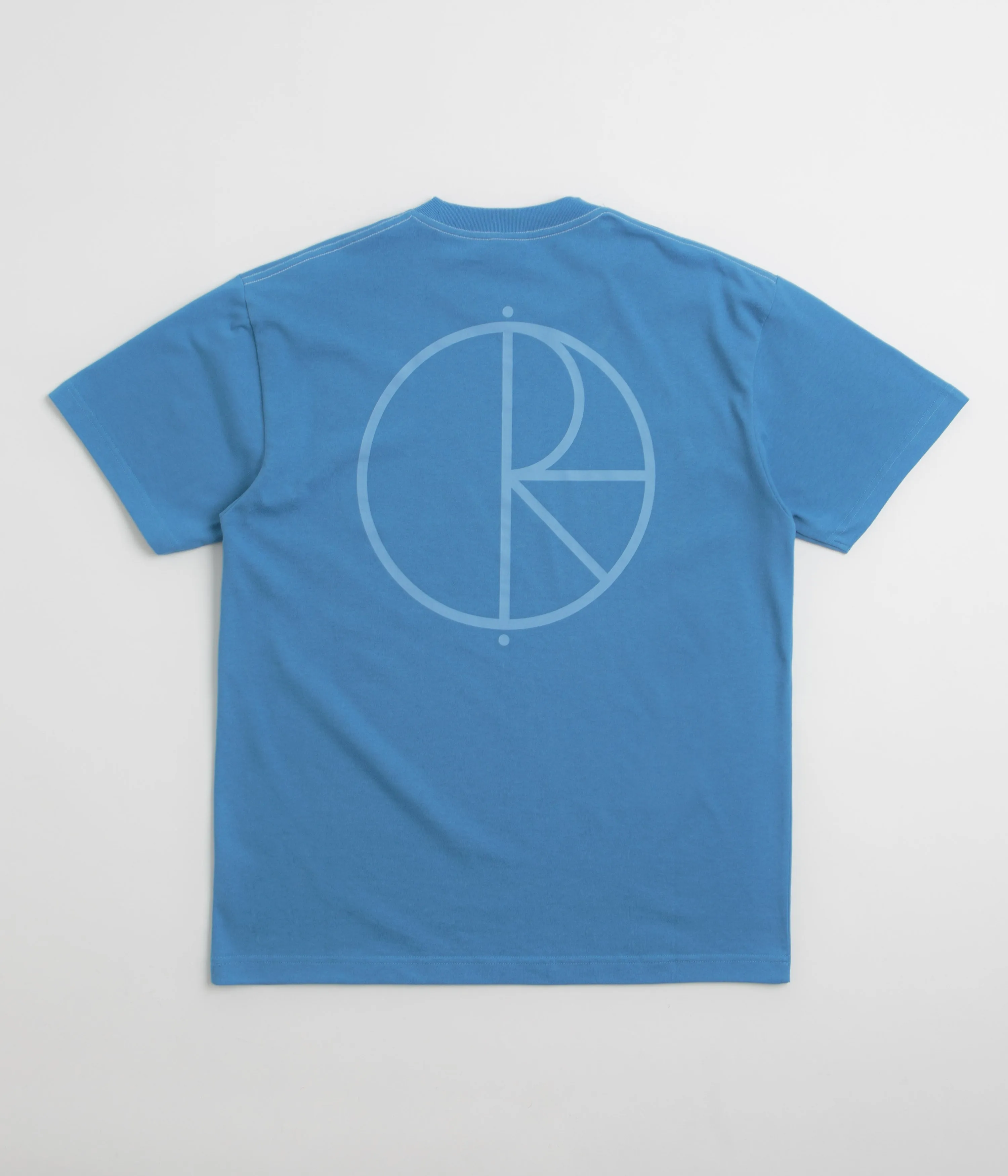 Polar Contrast Stroke Logo T-Shirt - French Blue Airbnb venue Cuffed Sleeves