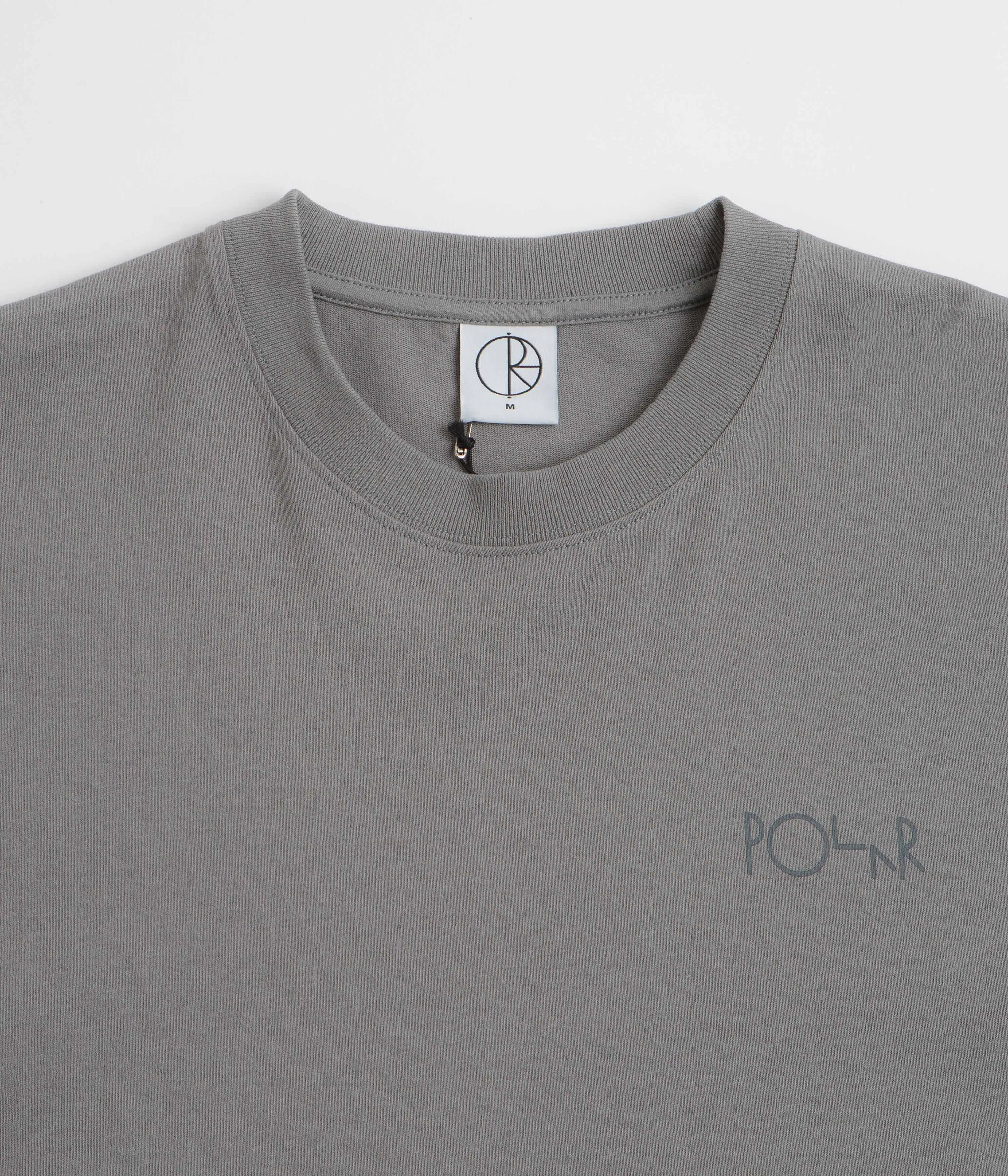 Male fit Polar Contrast Stroke Logo T-Shirt - Grey